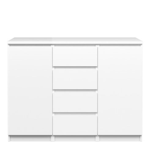 Naia Sideboard - 4 Drawers 2 Doors in White High Gloss